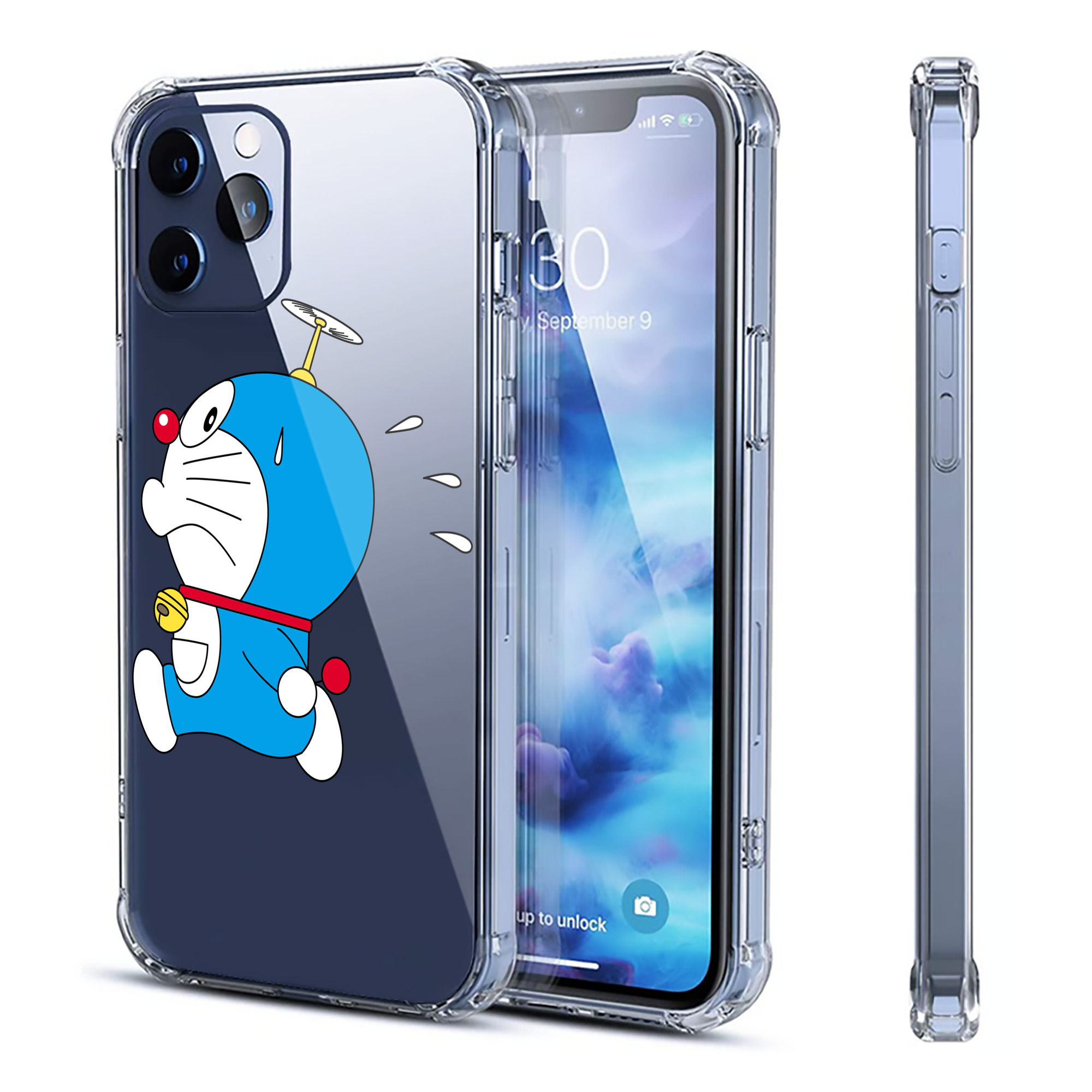 （画像用） ドラえもん Doraemon 【iPhone 12シリーズ対応】透明スマホケース（クリアソフトケース）